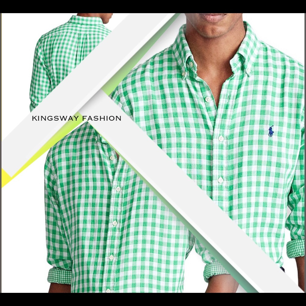 POLO RALPH LAUREN SHIRT GREEN CLASSIC FIT